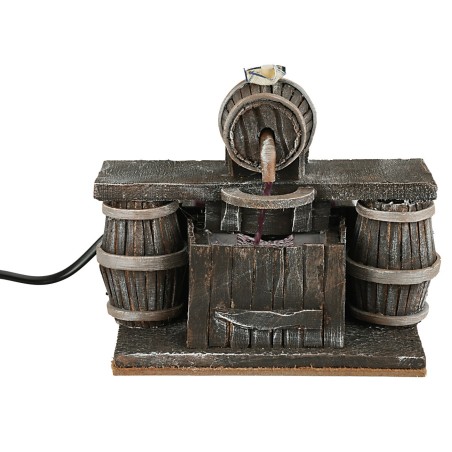 Taberna con un barril que dispensa vino cm 14x14,5x14h