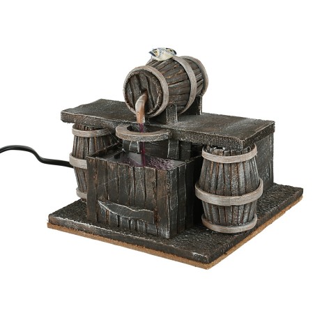 Osteria con botte che eroga vino cm 14x14,5x14h eroga, 5x14h