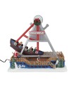 Christmas carousel with rocking ship complete with lights and
