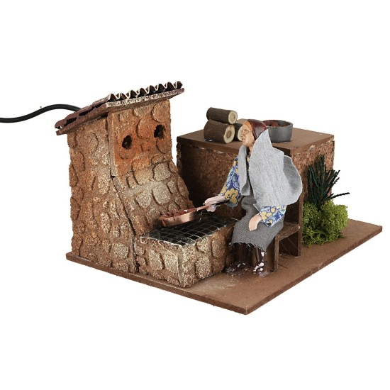 Caldarrostaia 12 cm in movimento cm 17x15x12 h 17x15x12