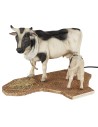 Vaca con ternero en movimiento para estatuas de 30 cm