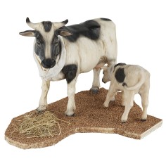 Vaca con ternero en movimiento para estatuas de 30 cm 2