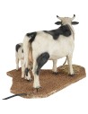 Vaca con ternero en movimiento para estatuas de 30 cm