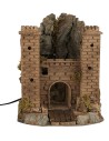 Castillo con puente levadizo en movimiento cm 26x24x32 h