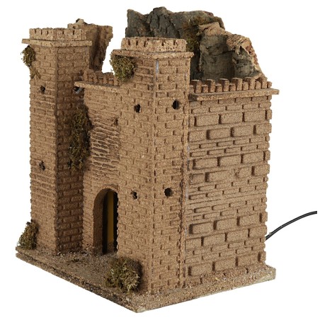 Castello con portone in movimento cm 24x20x29,5 h 24x20x29