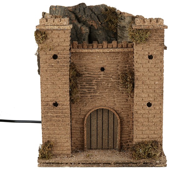Castello con portone in movimento cm 24x20x29,5 h 24x20x29