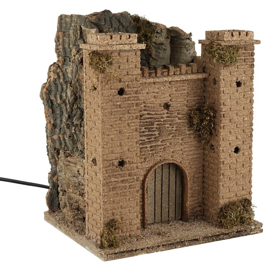 Castello con portone in movimento cm 24x20x29,5 h 24x20x29