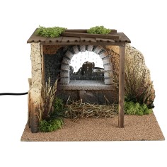 Capanna per presepe cm 30x30x21h capanna, altezza, legno 2