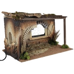 Capanna per presepe cm 40x30x28h 40x30x28h, presepe, capanna 2