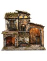 Pesebre iluminado con fuente y horno en funcionamiento cm 46x32x45h