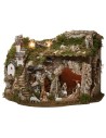 Nativity scene with working fountain and fire, complete size