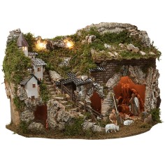 Pesebre con fuente y fuego funcionales completo de 57x37x39 cm h 2
