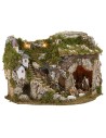 Nativity scene with working fountain and fire, complete size