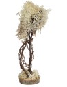 Tree with round base in autumn lichen 23 cm h