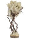 Árbol con base cuadrada en liquen otoñal de 15 cm de altura