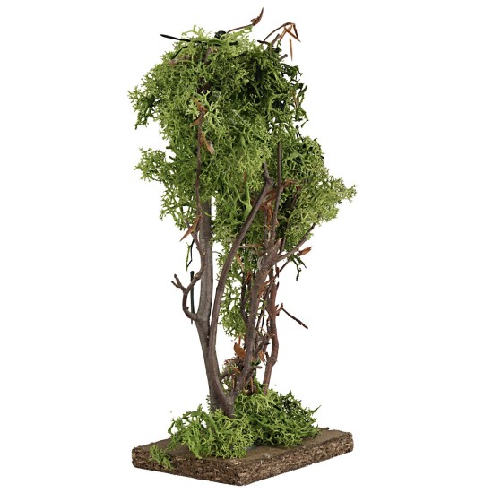 Albero verde doppio in lichene cm 20 h piante, albero, lichene