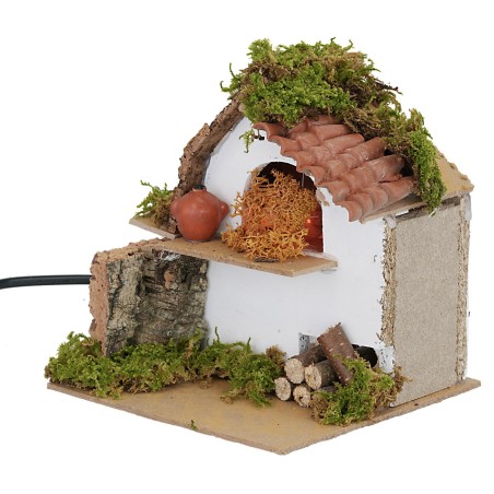 Forno con fiamma effetto fuoco funzionante cm 15x15x14,5 h