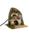 Bakery oven with working flame fire effect measuring 15x15x14.5