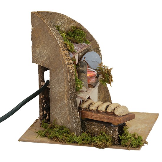 Forno panetteria con fiamma effetto fuoco funzionante cm