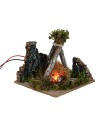 Bivouac with battery-operated fire measuring 10x10x11 cm h