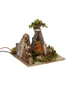 Bivouac with battery-operated fire measuring 10x10x11 cm h