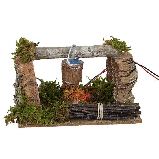 Bivacco con secchio a batterie cm 13,5x9x9 h bivacco, batterie