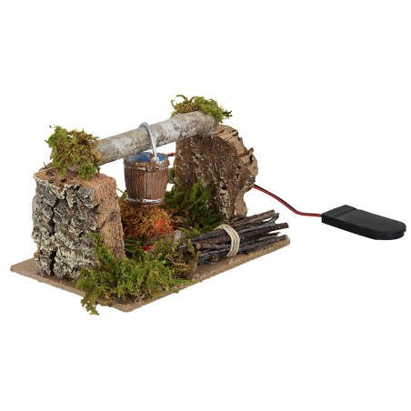 Bivacco con pentolino funzionante a batterie cm 13,5x9x9 h