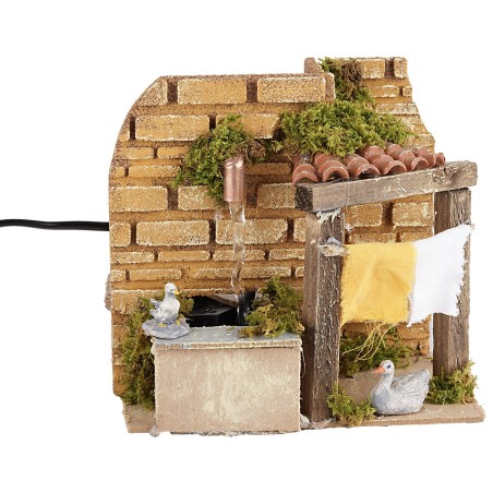 Fontana funzionante con stenditoio cm 15,5x10x15 h altezza