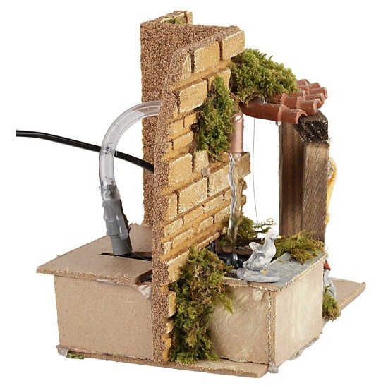 Fontana funzionante con stenditoio cm 15,5x10x15 h funzionante