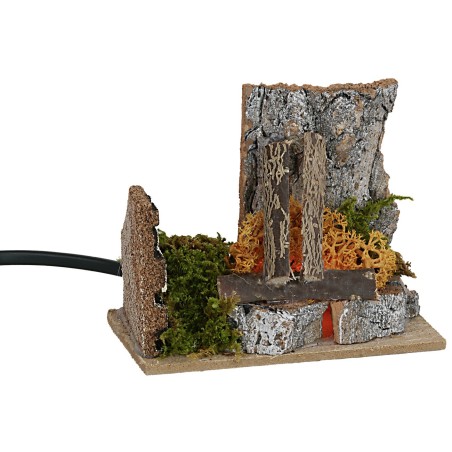 Bivacco con fuoco funzionante cm 10x6x8 h 10x6x8, bivacco