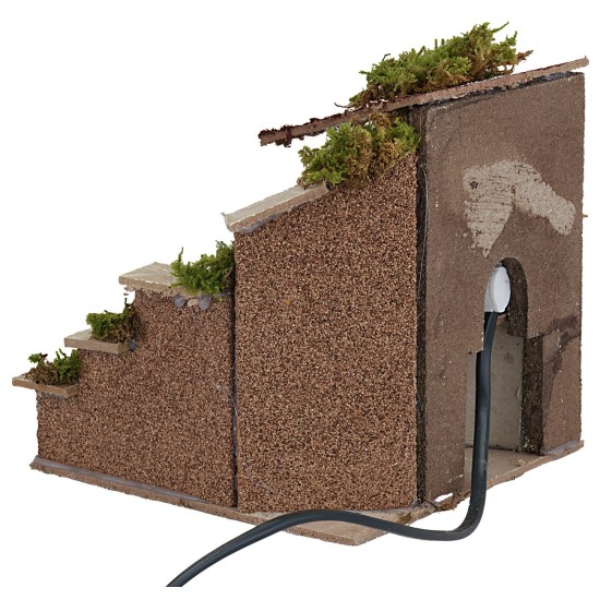 Oven with working flame effect fire, dimensions 15x15x14.5 cm (height)