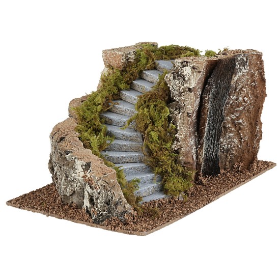 Escalera curva a la derecha para belén cm 17,5x24x14 h