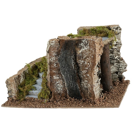 Scala curva a destra per presepe cm 17,5x24x14 h scala