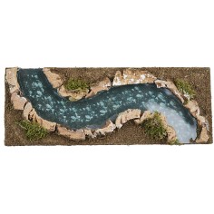 Fiume effetto profondità con curva destra cm 32x12x2 h per