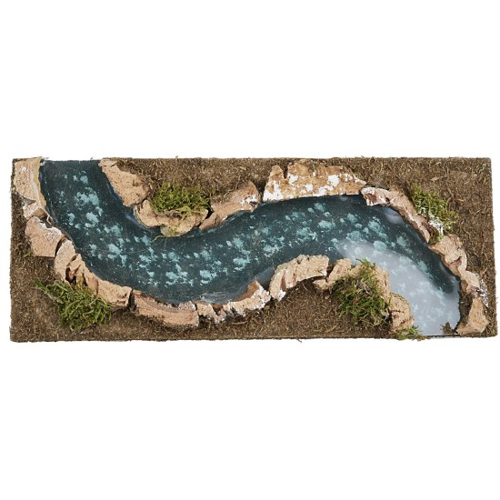Río efecto profundidad con curva derecha cm 32x12x2 h