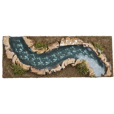 River with deep effect and right curve, dimensions 32x12x2 cm