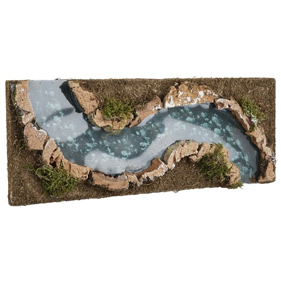 Río efecto profundidad con curva derecha cm 32x12x2 h