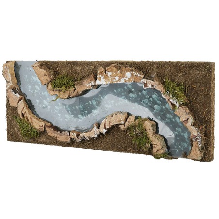 River with deep effect and right curve, dimensions 32x12x2 cm