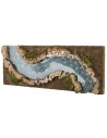 River with deep effect and right curve, dimensions 32x12x2 cm