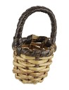 Cesto in vimini Ø 1,5 cm con manico per presepe Mondo Presepi