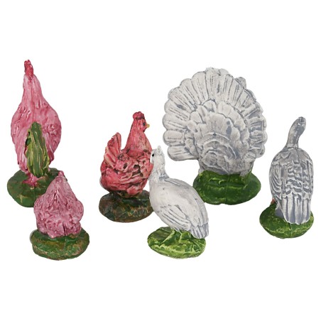 copy of Set 3 galline in resina per statuine da 15-20 cm copy