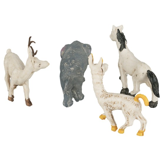 set 4 animali sono, altezza, animali, misure, statue