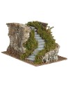 Escalera curva a la izquierda para pesebre de 17,5x24x14 h cm