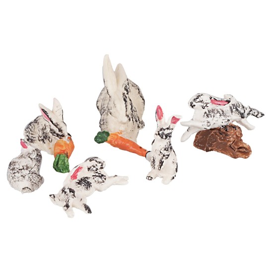 Set 6 conigli per statue da 10 cm