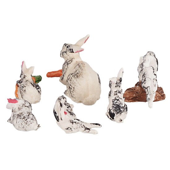 Set 6 conigli per statue da 10 cm