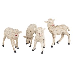 Set 4 pecore per statuine cm 18 altezza, sono, misure, pecore