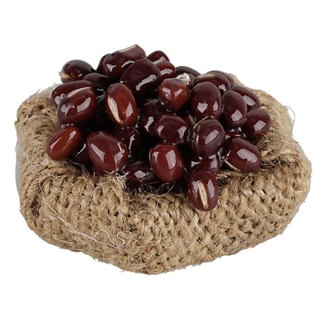 Cesto juta basso con fagioli 4 cm