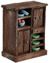 Armario de madera envejecida con puertas y cajones cm 8x5x11 h
