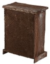 Antique-style wooden cabinet with doors and drawers, dimensions 8x5x11 cm (h).