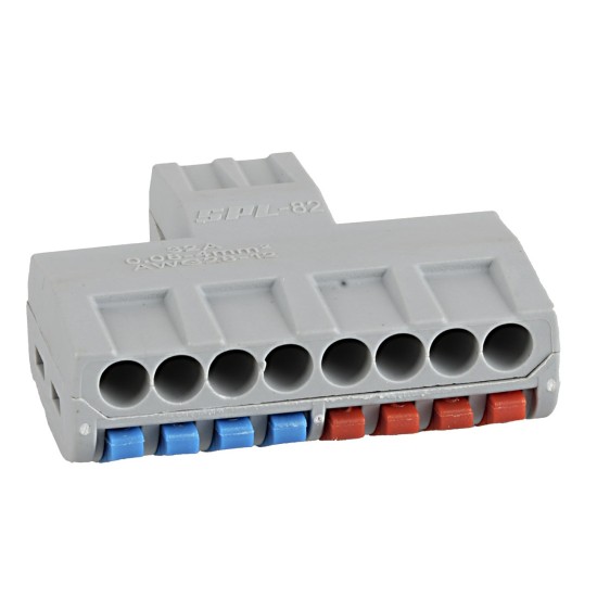 Morsettiera per collegamenti elettrici 8 uscite multiple